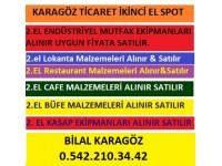 2.el Lokanta Cafe Büfe Restaurant Otel ve Endüstriyel Mutfak Ekipmanları Alım Satım Hizmt. San.Tic.Ltd.Şti